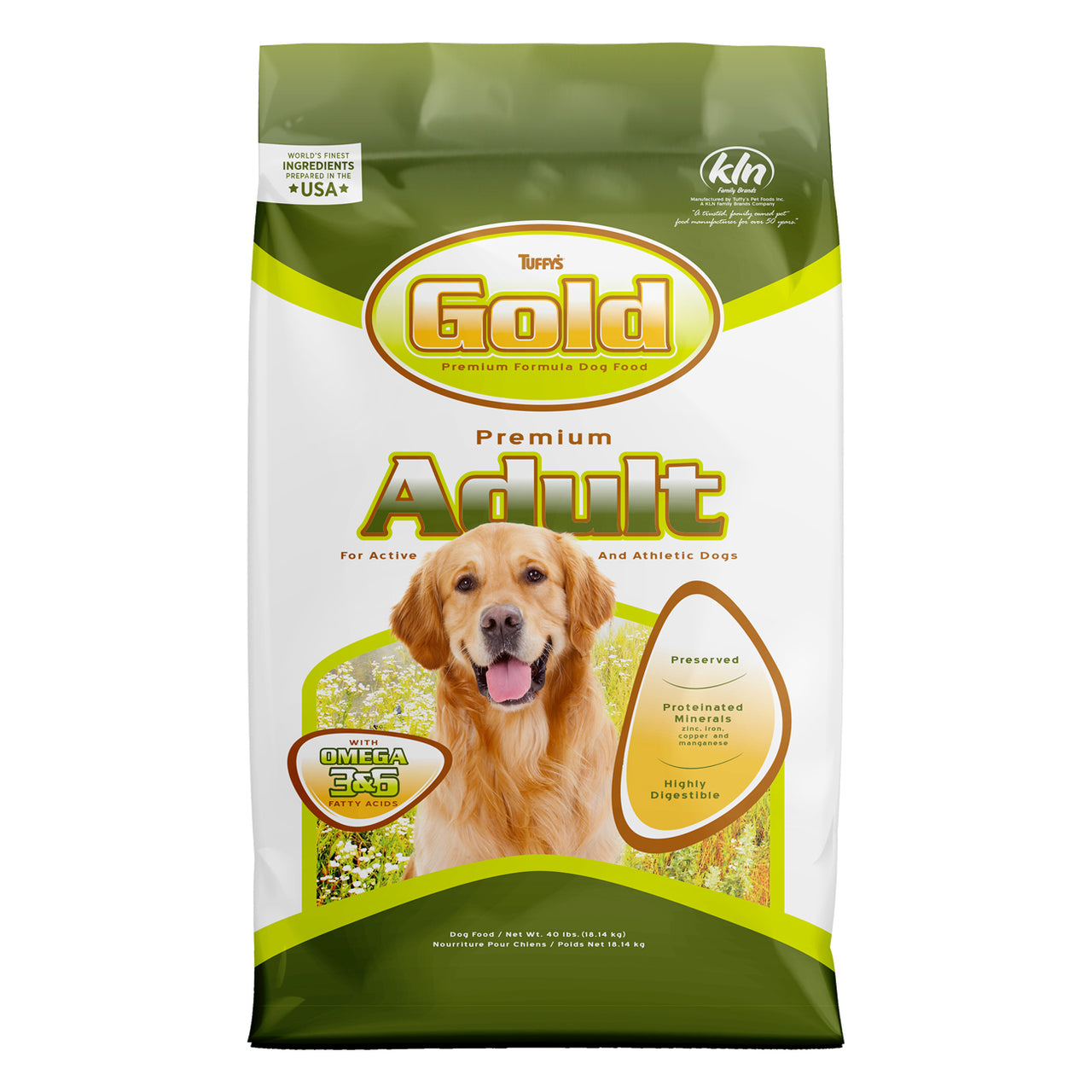 Tuffy's GOLD Premium Adult Dog Food 40 lbs bag