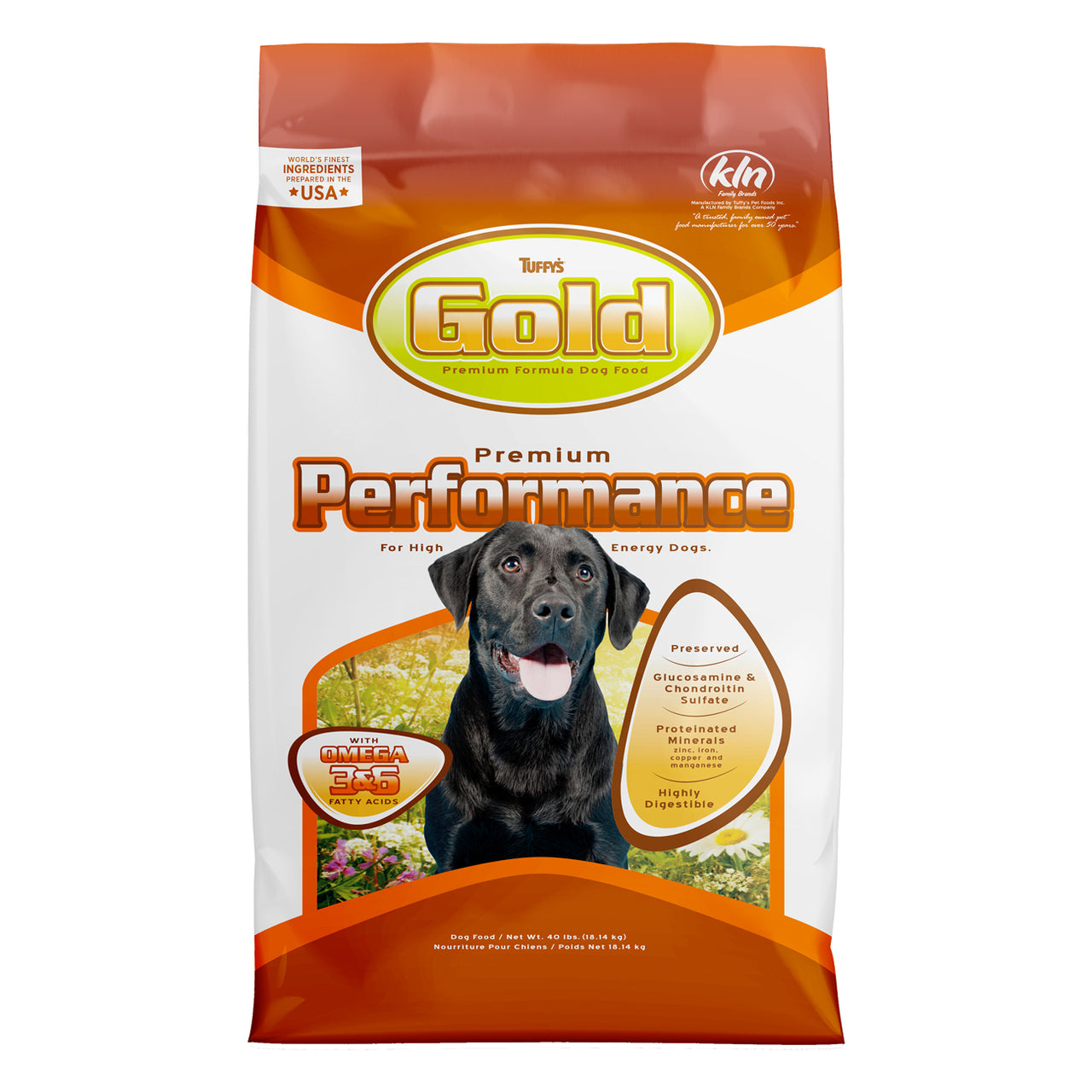 Tuffy's GOLD Premium Performance Dog Food 40 lbs bag